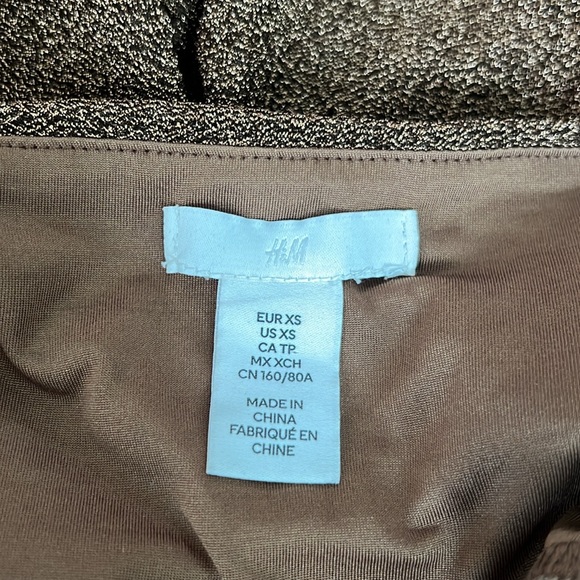 H&M Jersey Slip Dress brown copper metallic - Picture 9 of 9